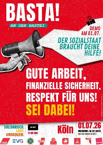 2026-07-01 Plakat Basta! Bastei Aufruf